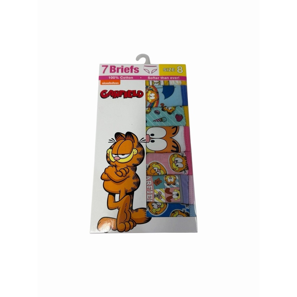 nickelodeon‎ garfield 7 pairs girls briefs under wear size 8 cotton
